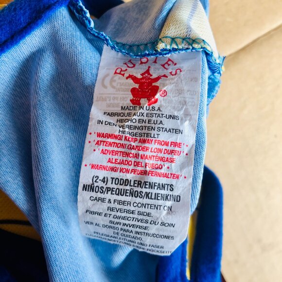 Toddler Junior Builder Halloween Costume by Rudie’s Made in USA Kids size 2‑4yo - Picture 5 of 5